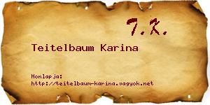 Teitelbaum Karina névjegykártya